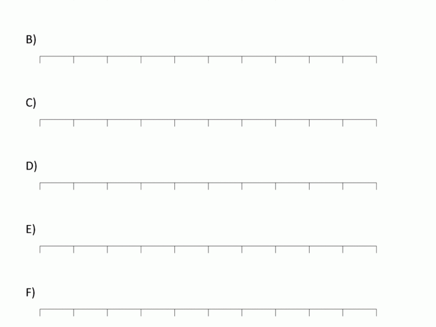 Blank Number Lines