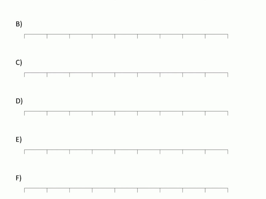 Blank Number Lines