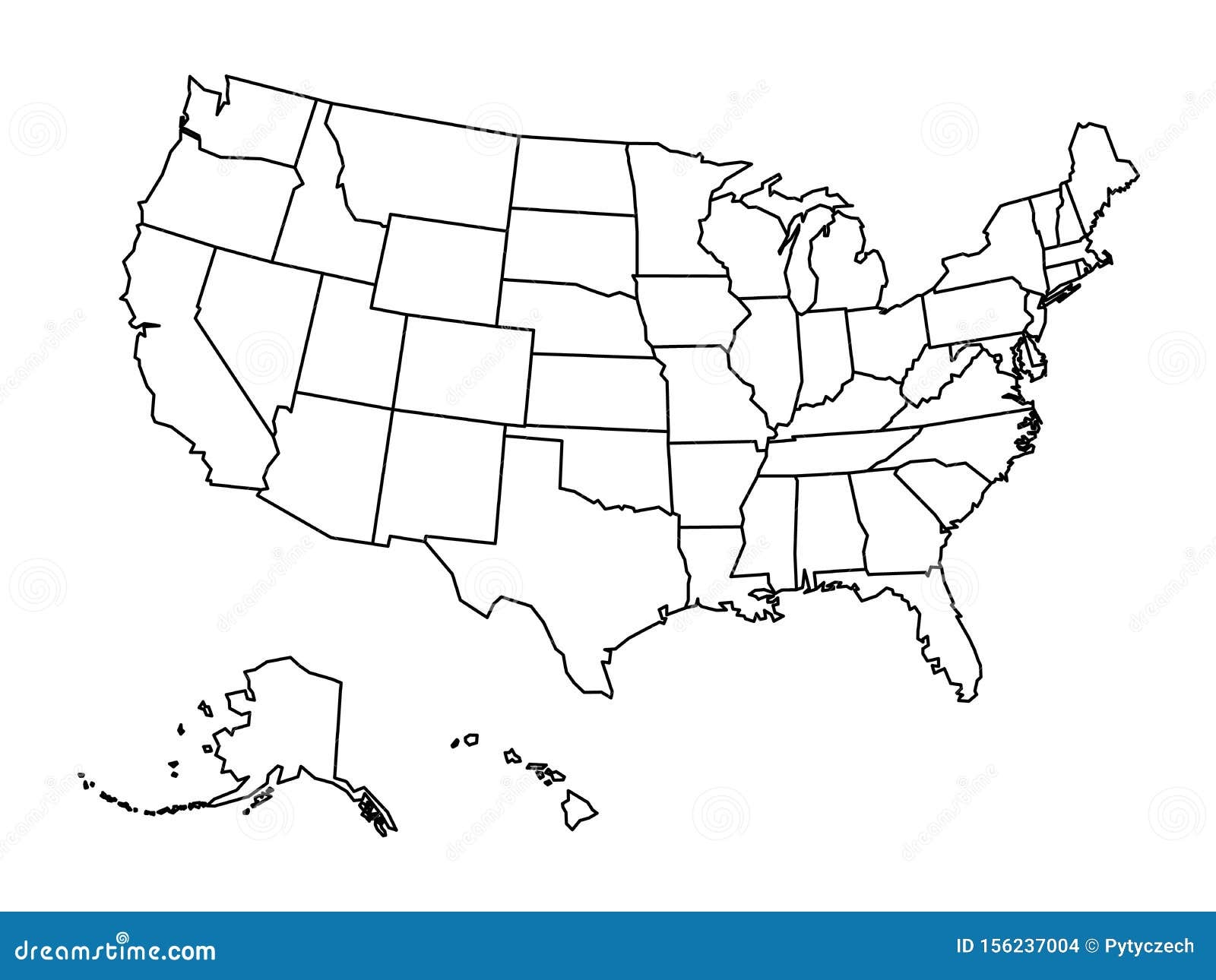 United States Blank Map Printable