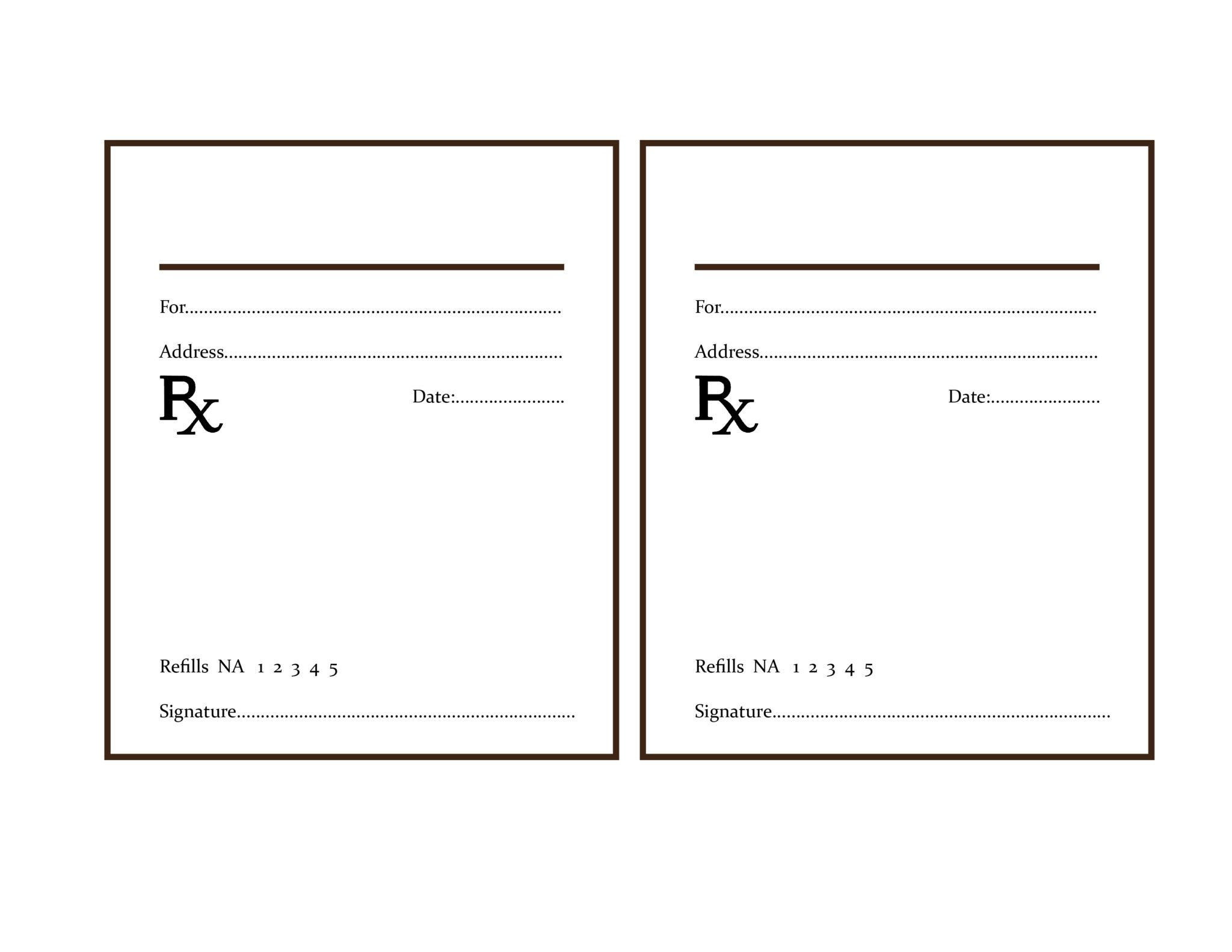 Blank Prescription Pad Template Label Templates Printable Label Templates Prescription Pad