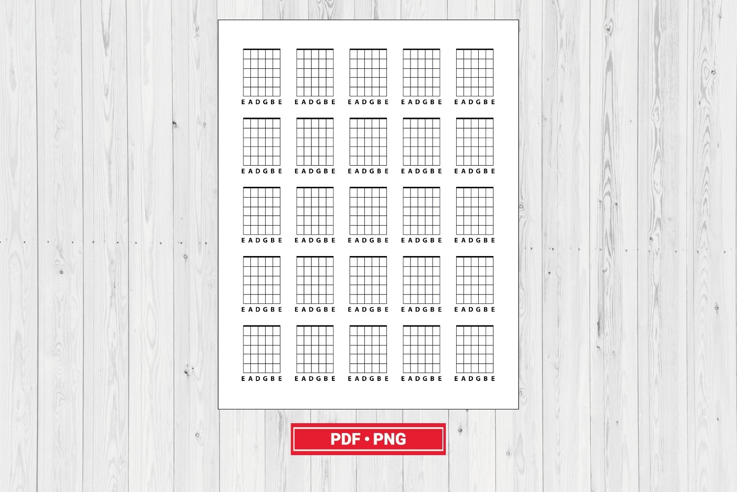 Blank Guitar Chord Chart Printable