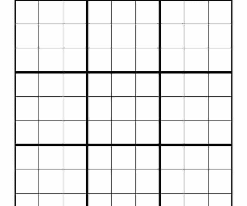 Blank Printable 9x9 Sudoku Grids Free PDF Download