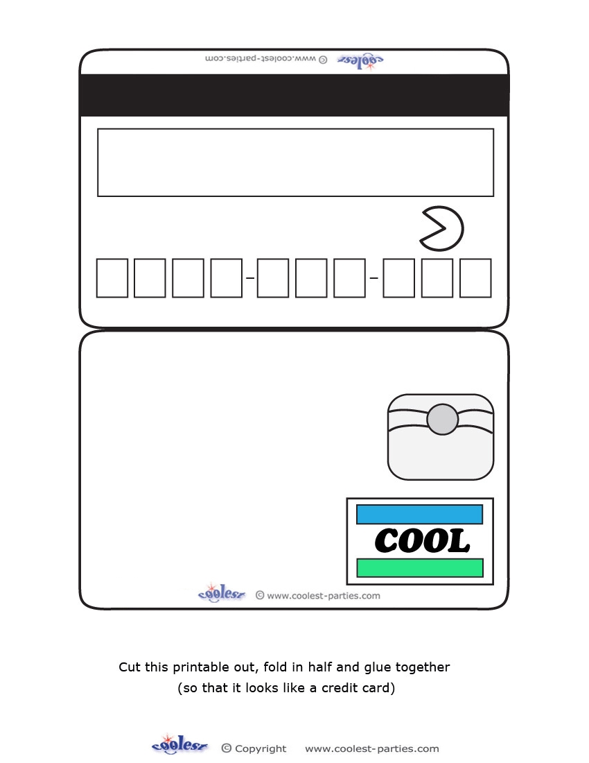 Blank Printable Cool Credit Card Invitations Coolest Free Printables