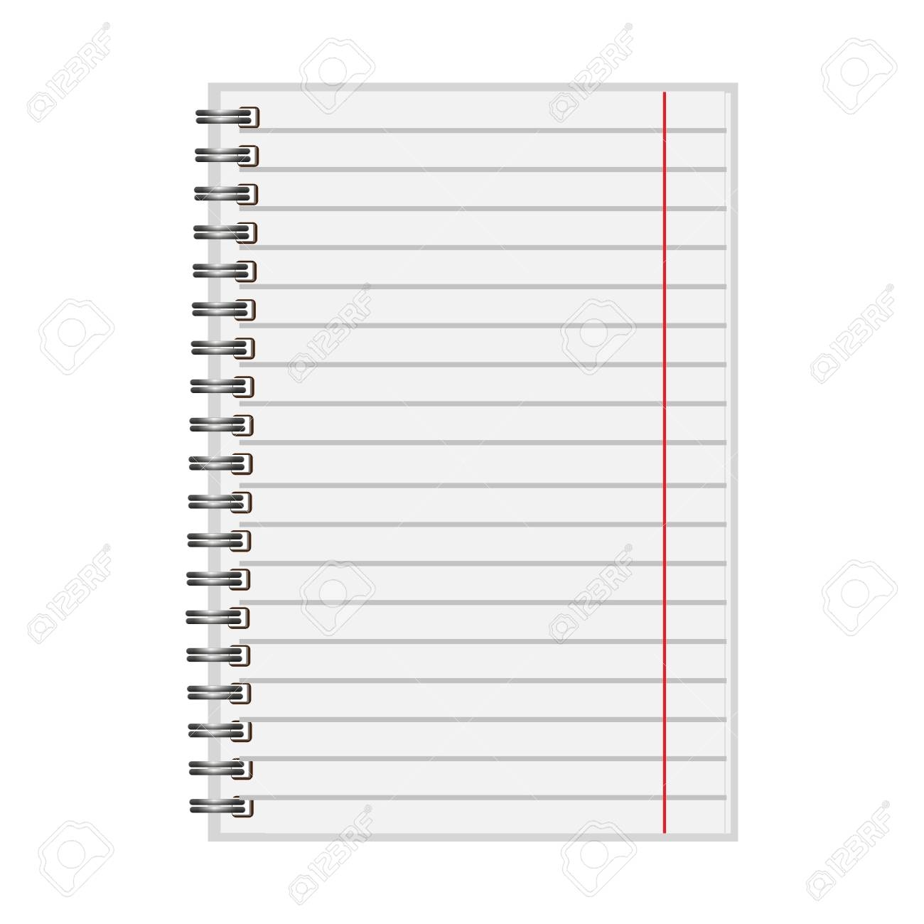 Blank Realistic Closed Spiral Notebook Isolated On White Background Vertical Copybook Template Mock Up Of Organizer Or Diary Horizontal Lined Notebook Vector Royalty Free SVG Cliparts Vectors And Stock Illustration Image 88188105 