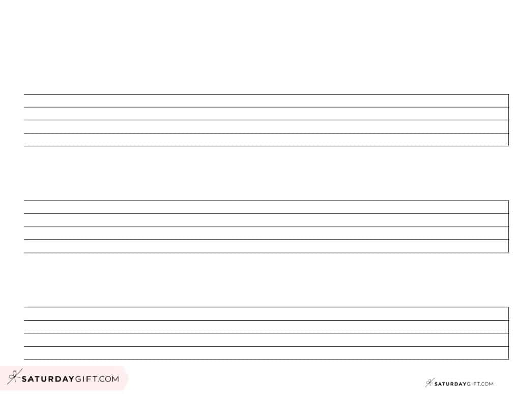 Blank Sheet Music 100 Free Printable Staff Paper Templates SaturdayGift