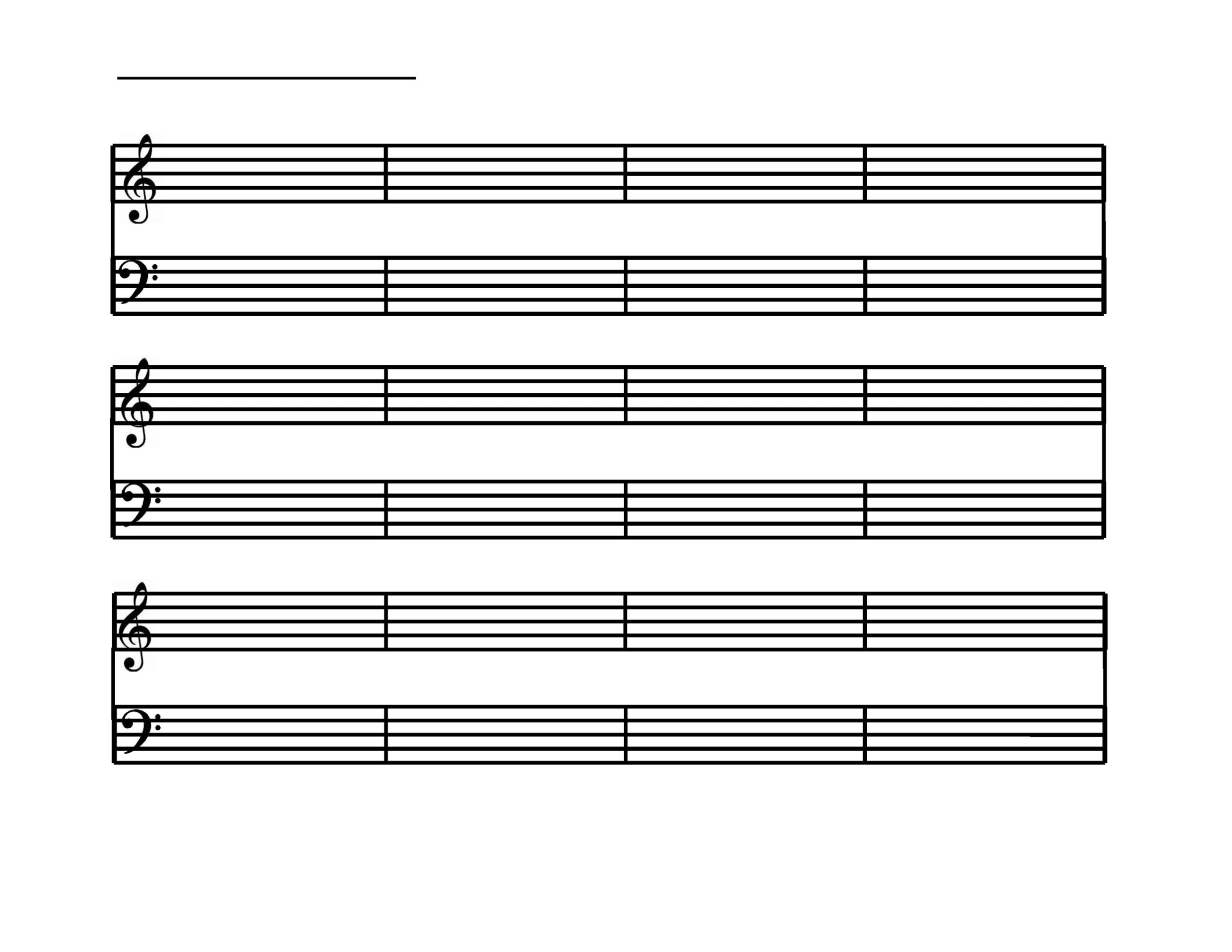 Blank Sheet Music For Piano Etsy