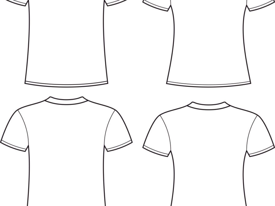Blank T shirts Template Royalty Free Vector Image