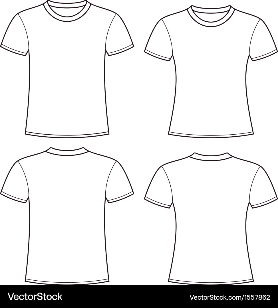Blank T shirts Template Royalty Free Vector Image
