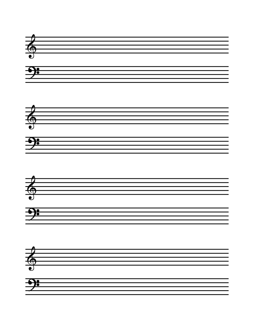 The Grand Staff Blank Printable