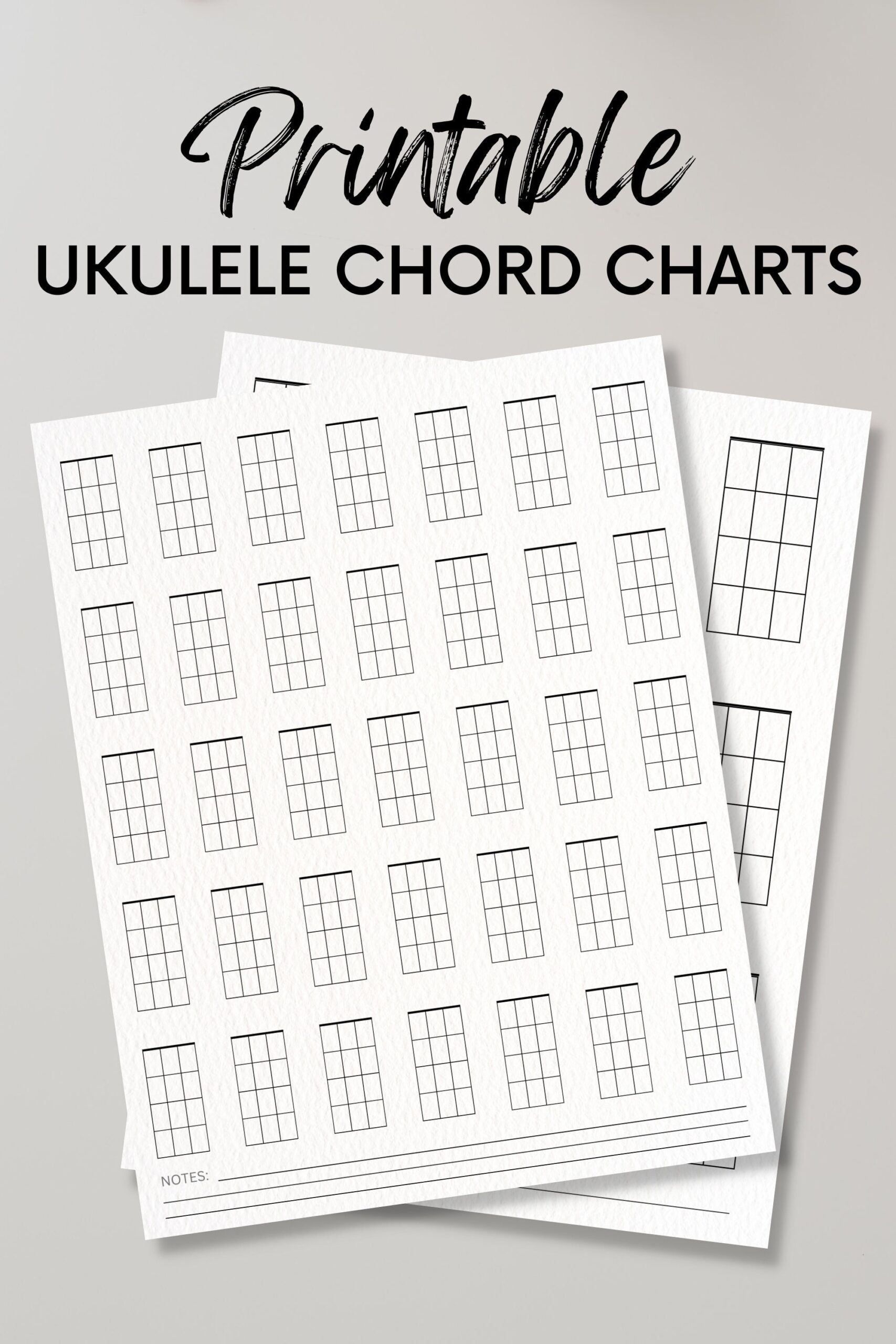 Blank Ukulele Chord Charts For Beginners Printable At Home On Standard US Letter Size Play The Ukelele Instant Download Teacher PDF Uke Etsy
