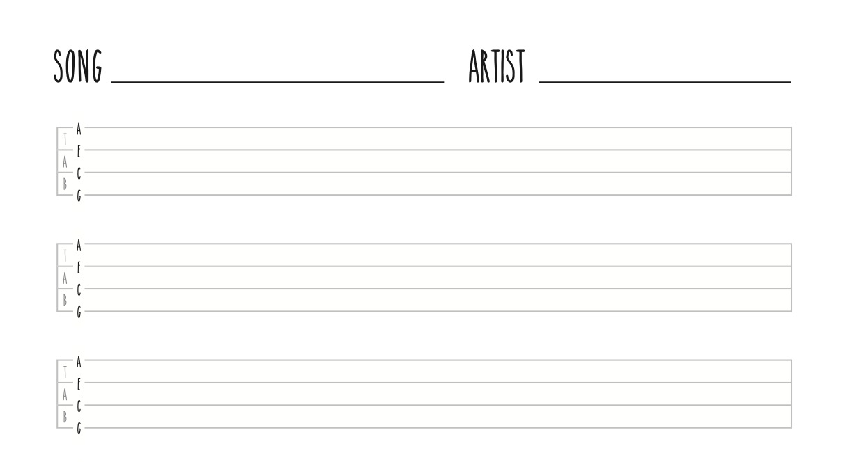 Printable Blank Ukulele Chord Charts