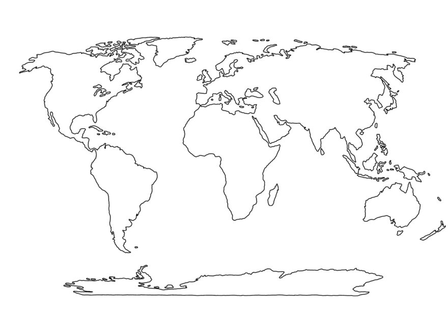 Blank world map Tim s Printables
