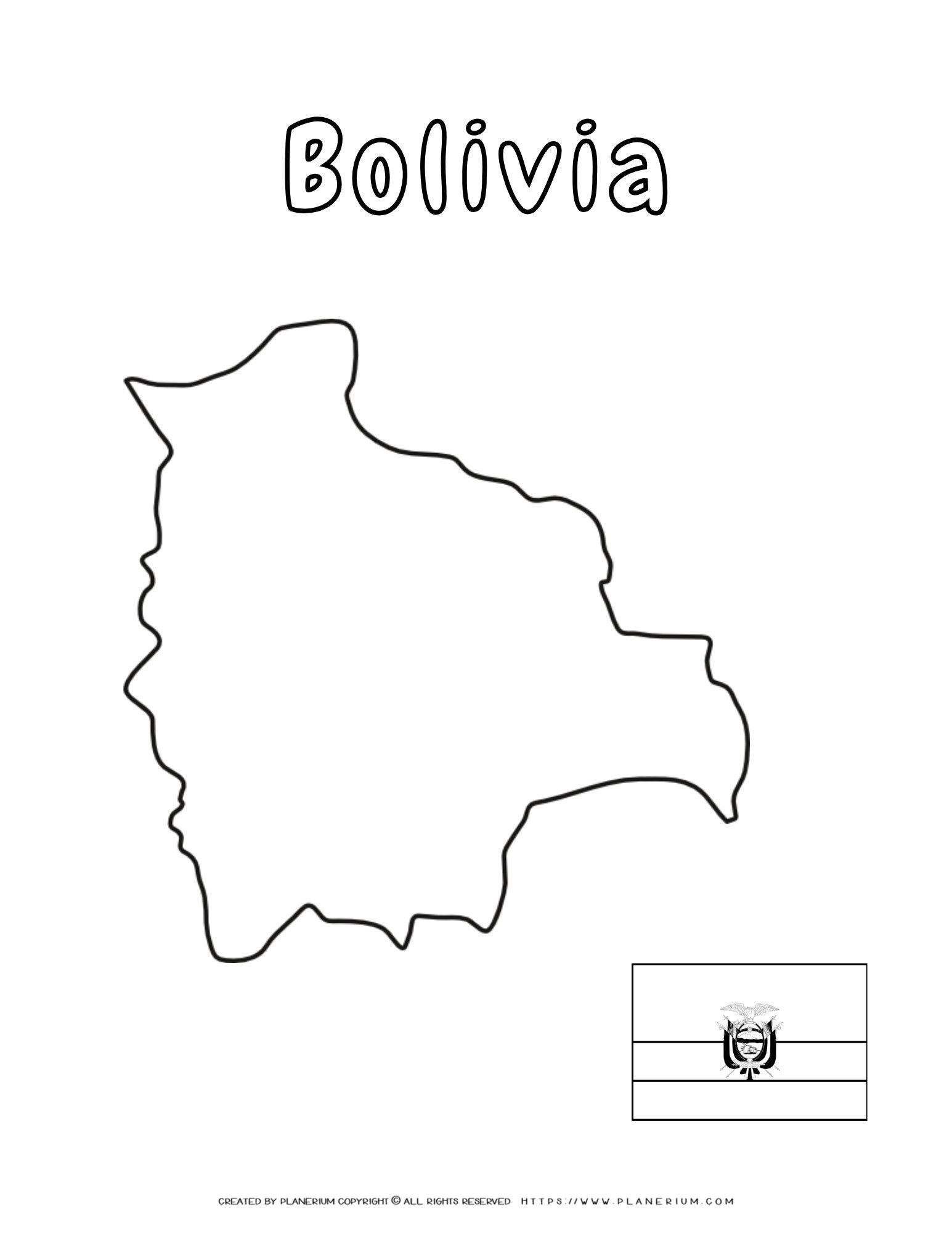 Bolivia Map Coloring Page Fun And Educational Activity