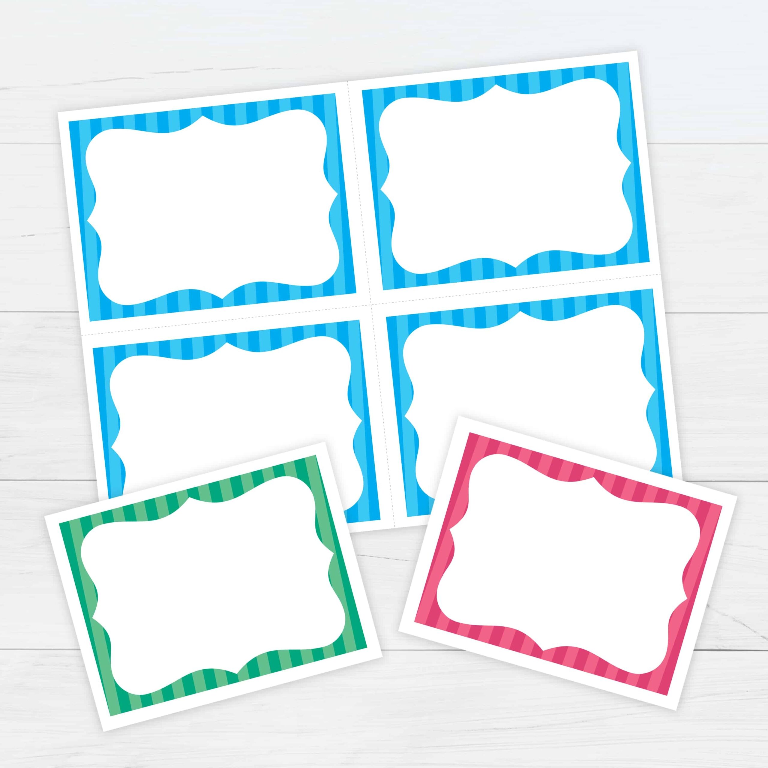 Bordered Flash Cards Template 5 Free Printable Download