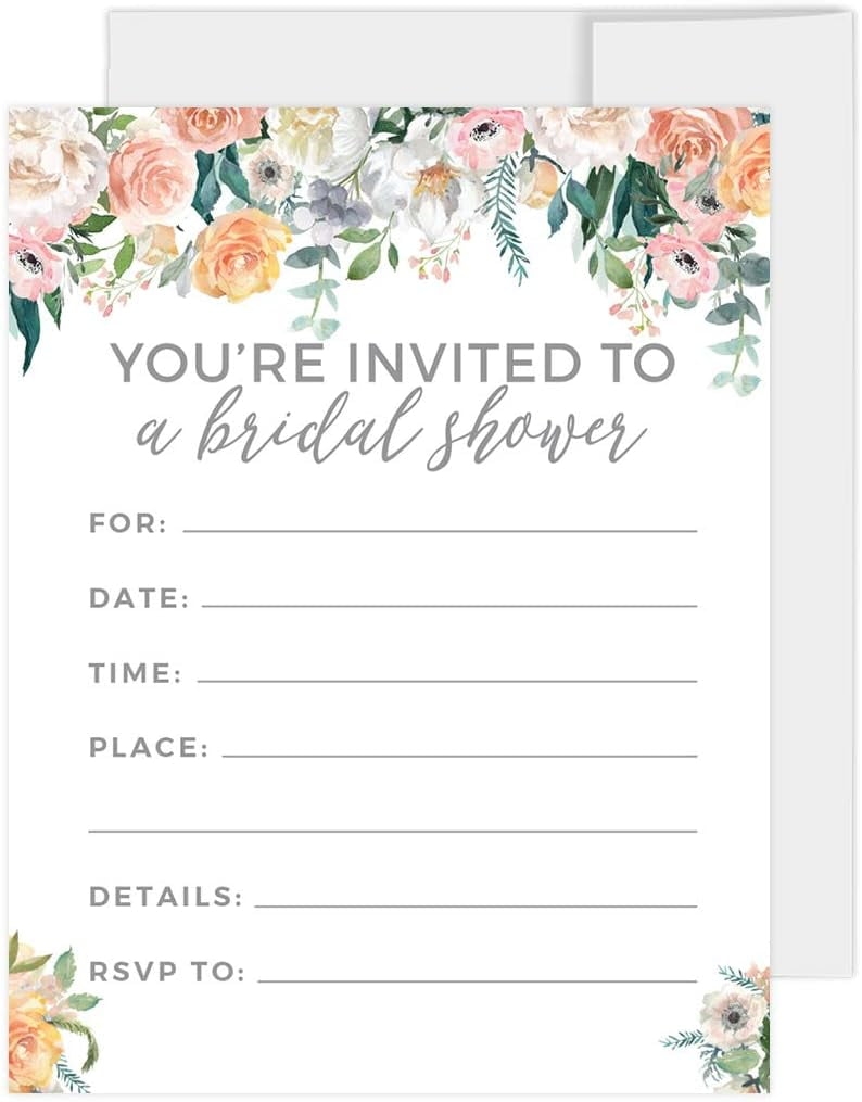 Bridal Shower Invitations In Wedding Stationery Walmart