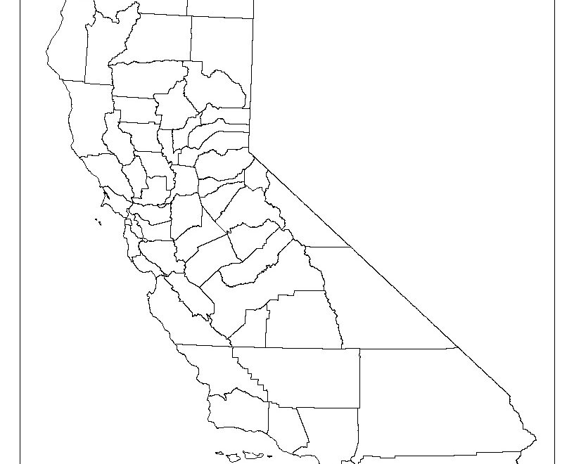 California Blank Map