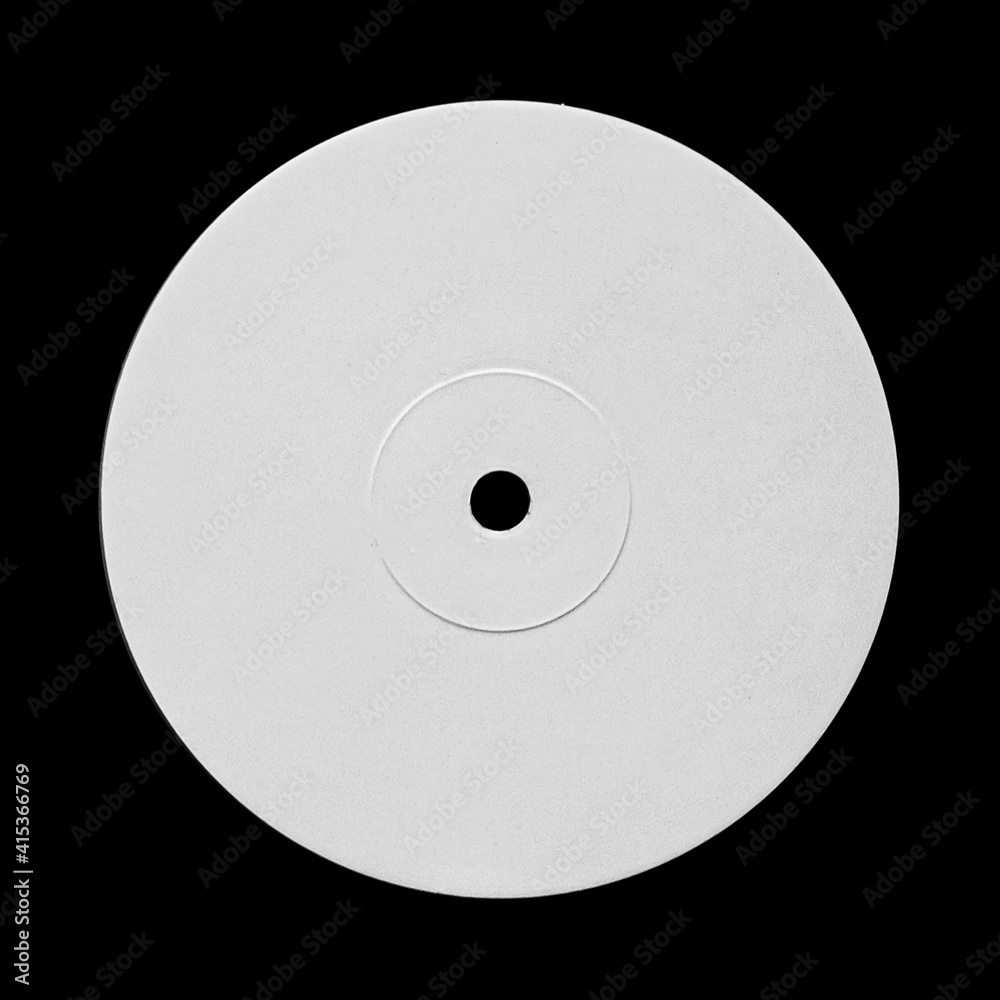 Canvas Wall Art White Blank Vinyl Record Disc Label Sticker Template Mock Up Canvas Prints Abposters