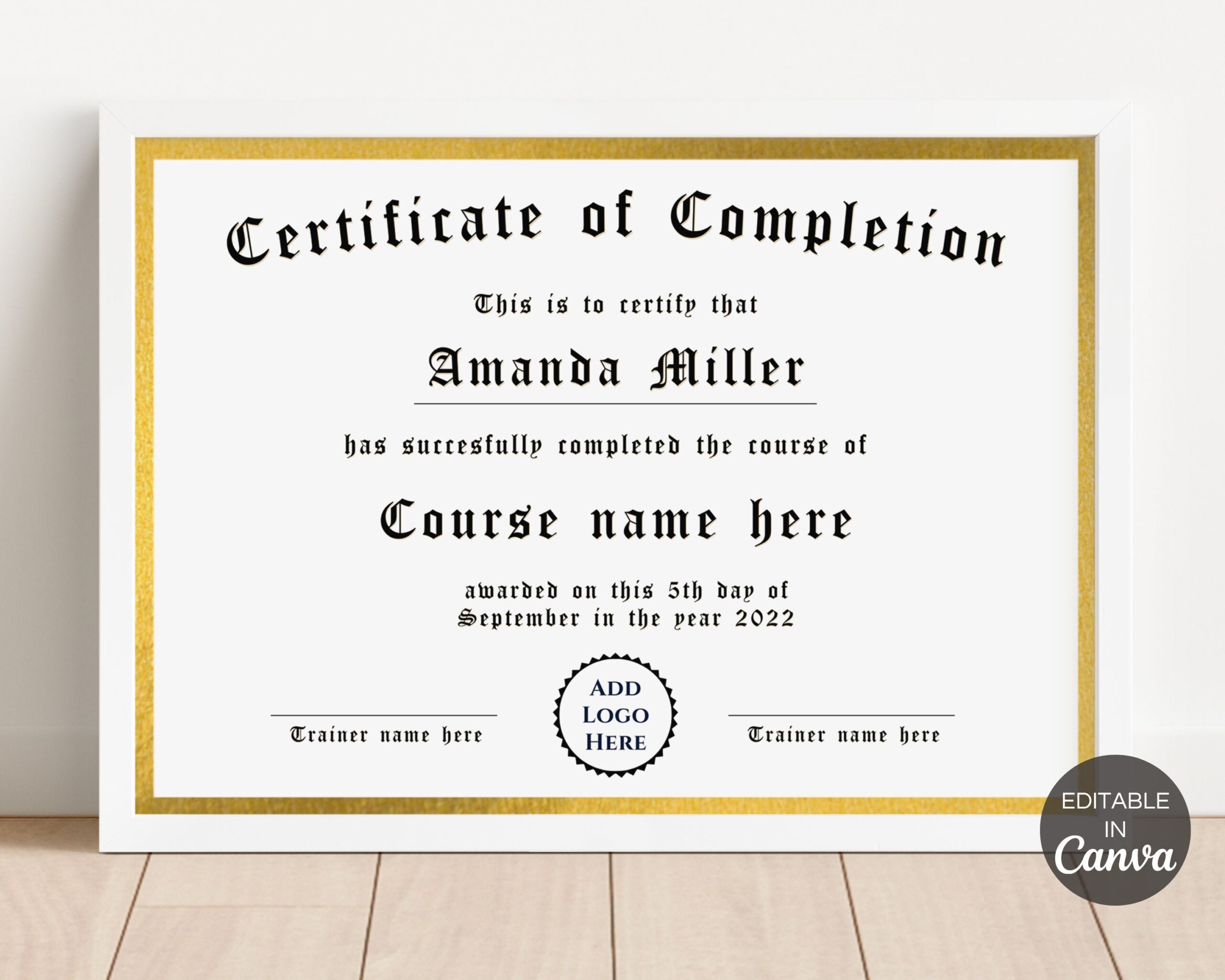 Certificate Of Completion Template Editable Certificate Template Printable Lash Makeup Artist Course Certificate Canva Template TDS 10 Etsy