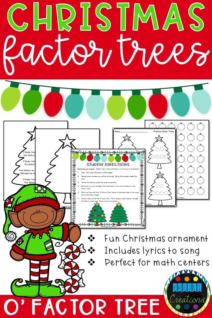 Christmas Factor Trees Prime Composite Numbers And Factors Pairs Craftivity Factor Trees Christmas Teaching Activities Holiday Lessons