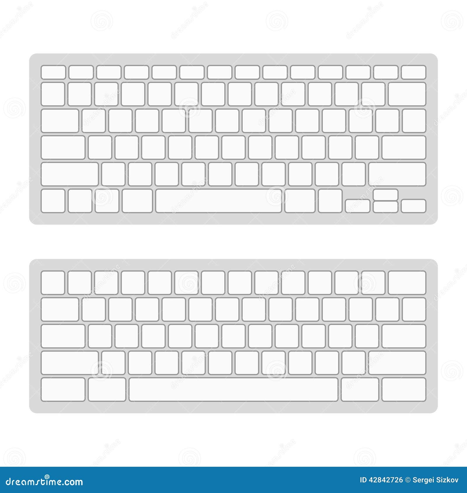 Keyboard Blank Keys Template Printable