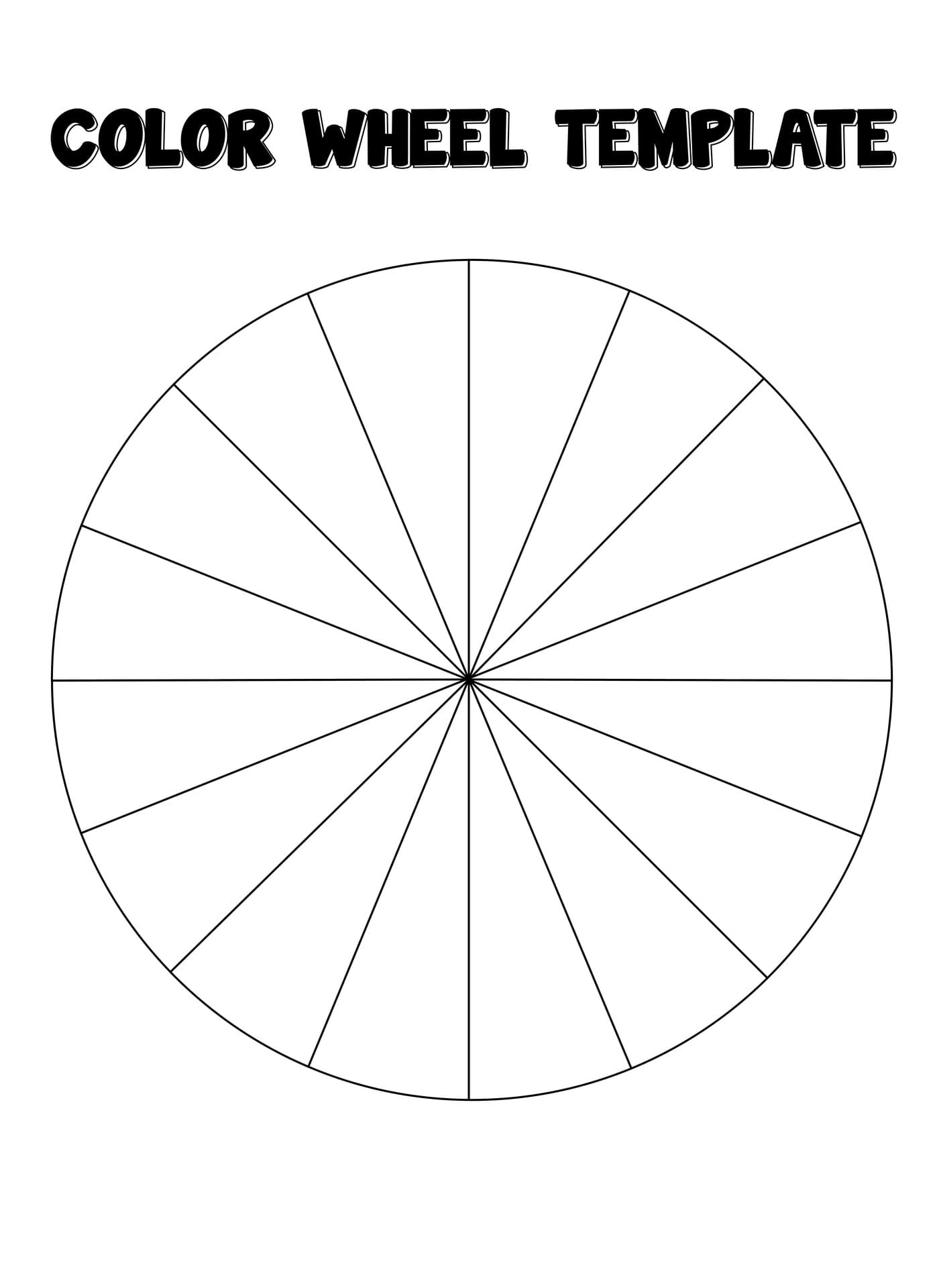Free Printable Blank Color Wheel