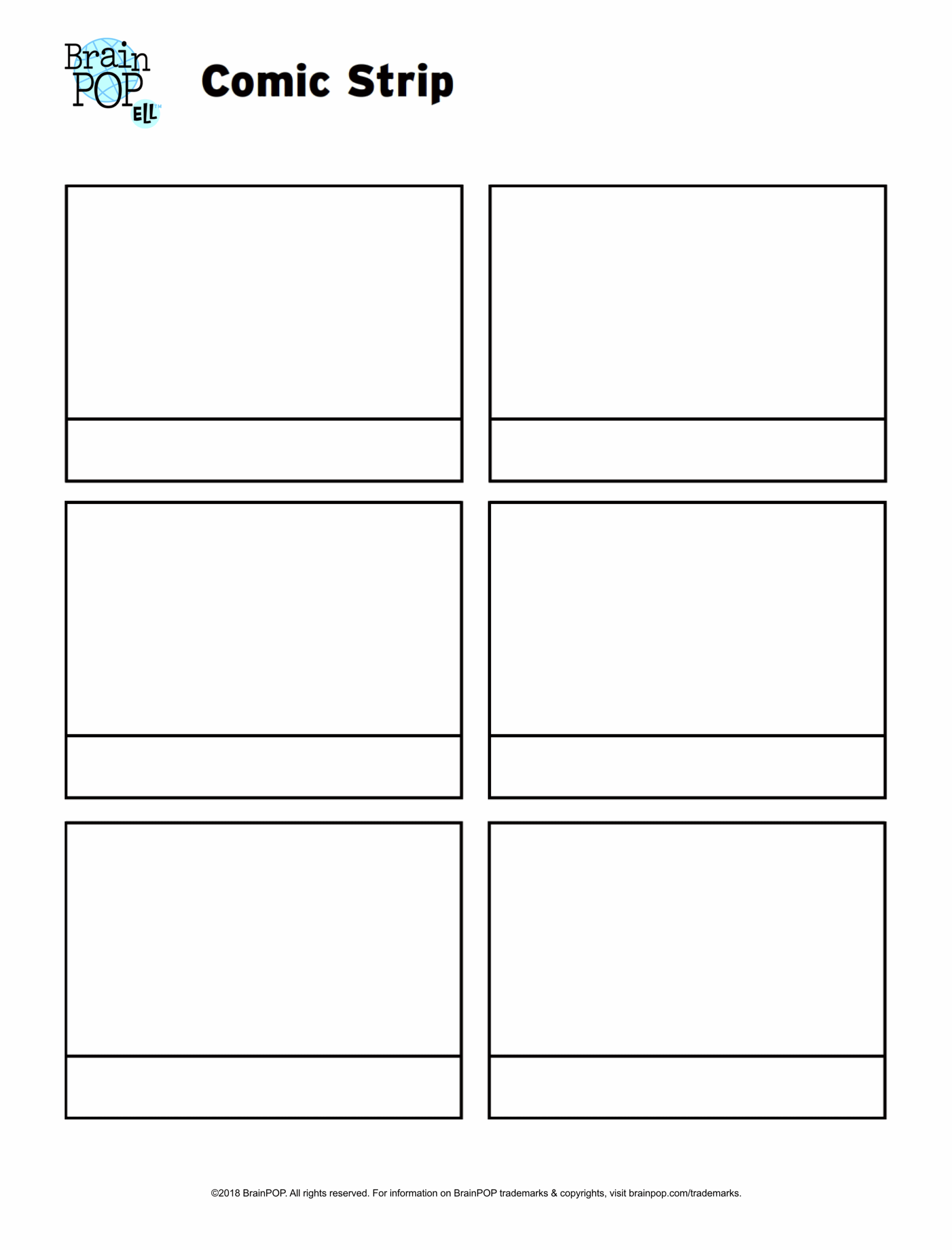 Blank Comic Strip Template Printable