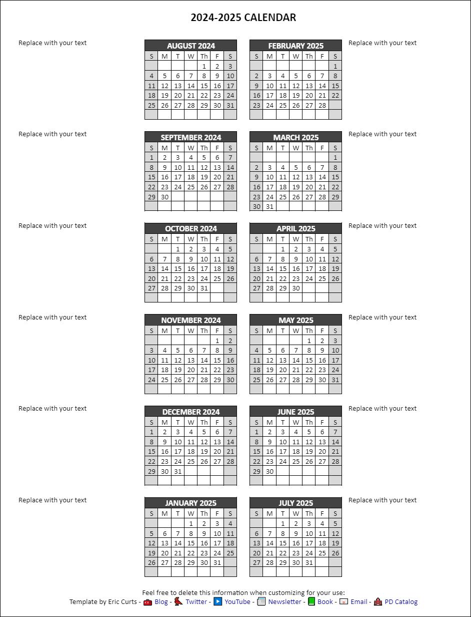 Control Alt Achieve Google Docs Calendar Templates For The 2024 2025 School Year