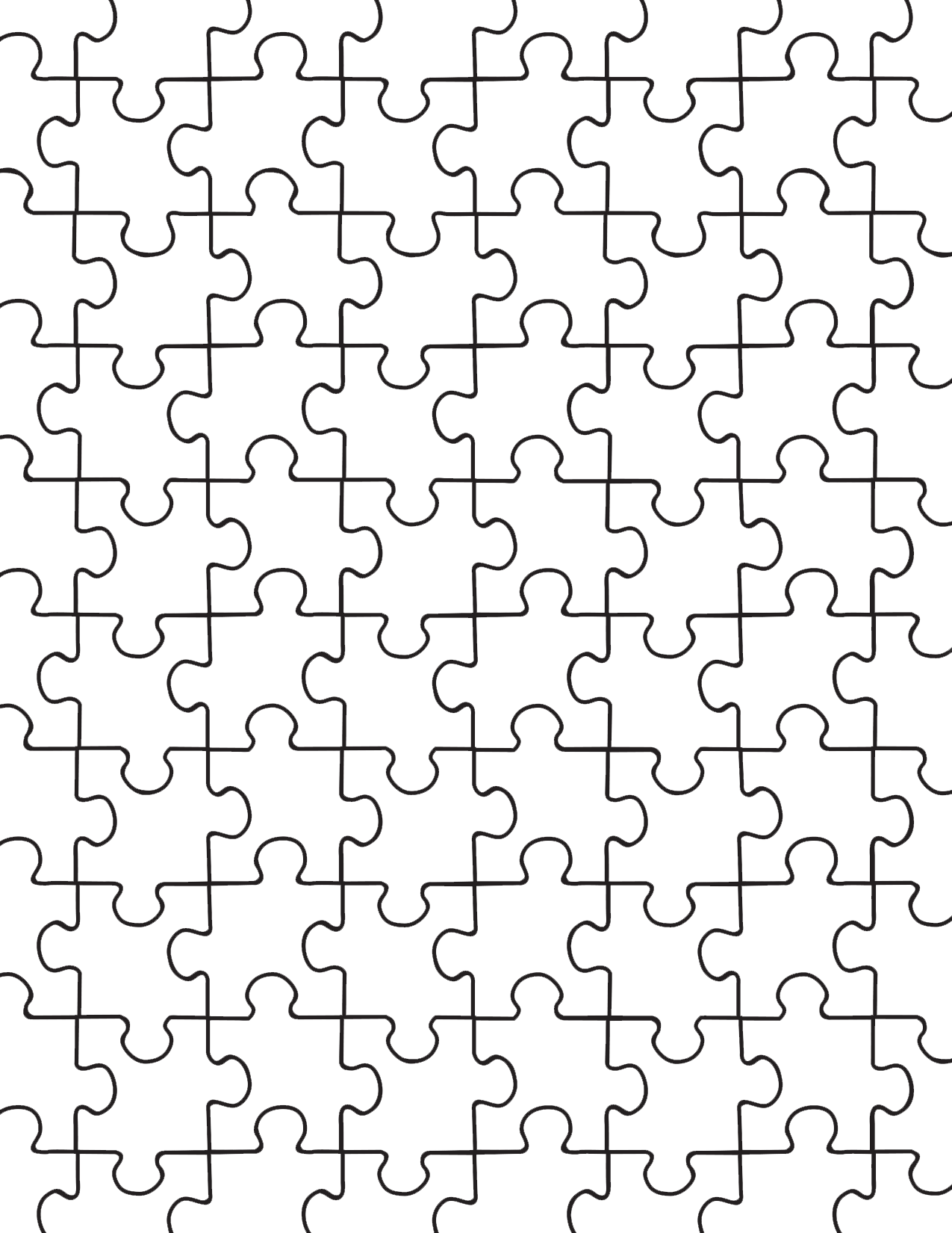 Blank Puzzle Pieces Template Printable