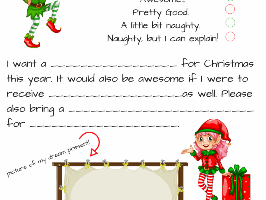 Dear Santa Fill In Letter Template Momdot