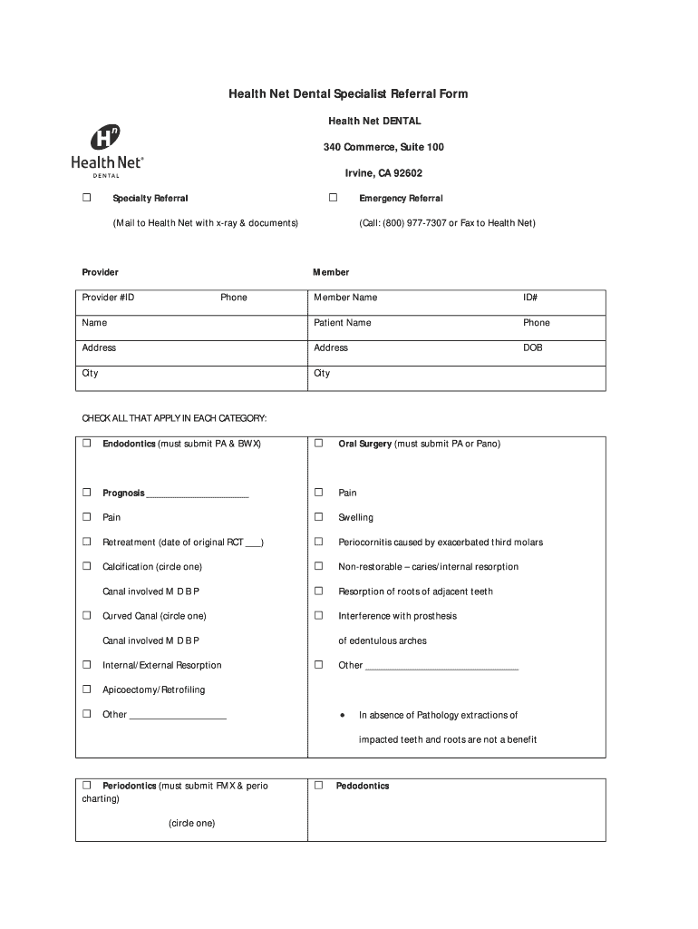Dental Referral Form Template Word Fill Out Sign Online DocHub