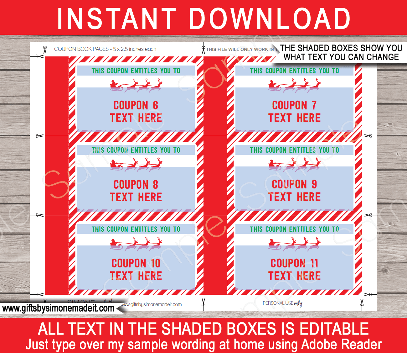 Printable Blank Coupons For Gifts
