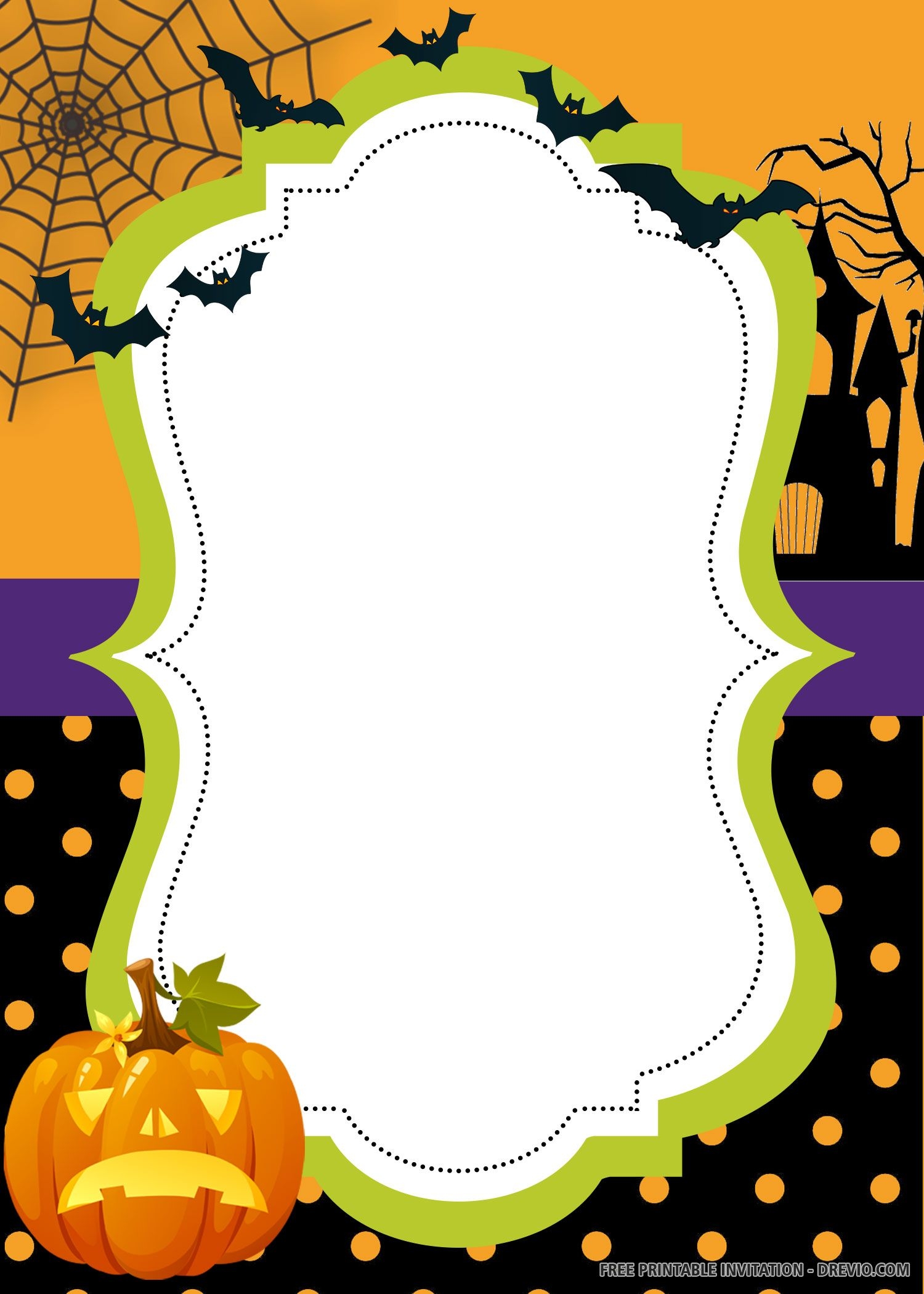 Diy Halloween Birthday Invitations
