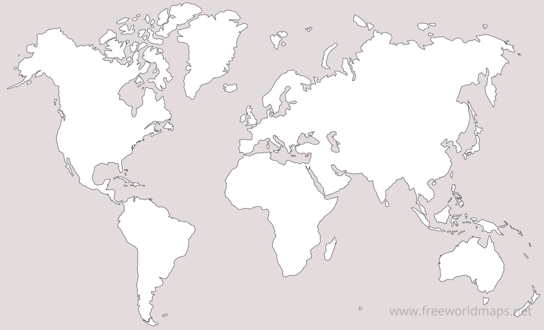 Free Printable Blank World Map