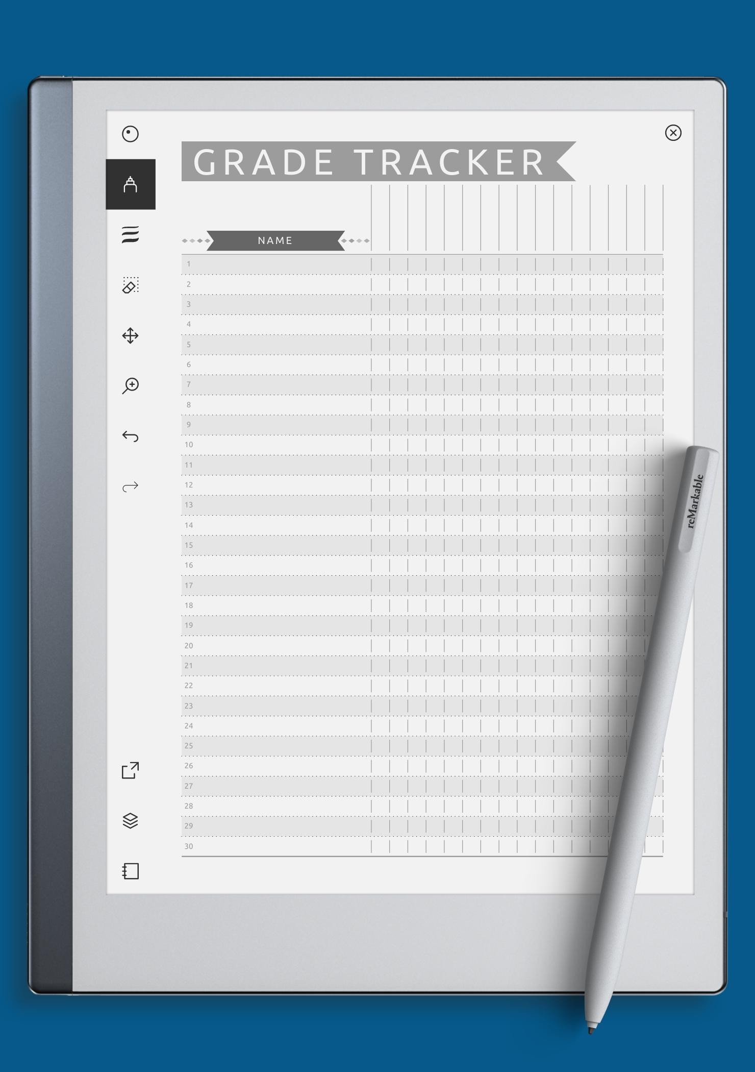 Blank Gradebbok Template Free Printable