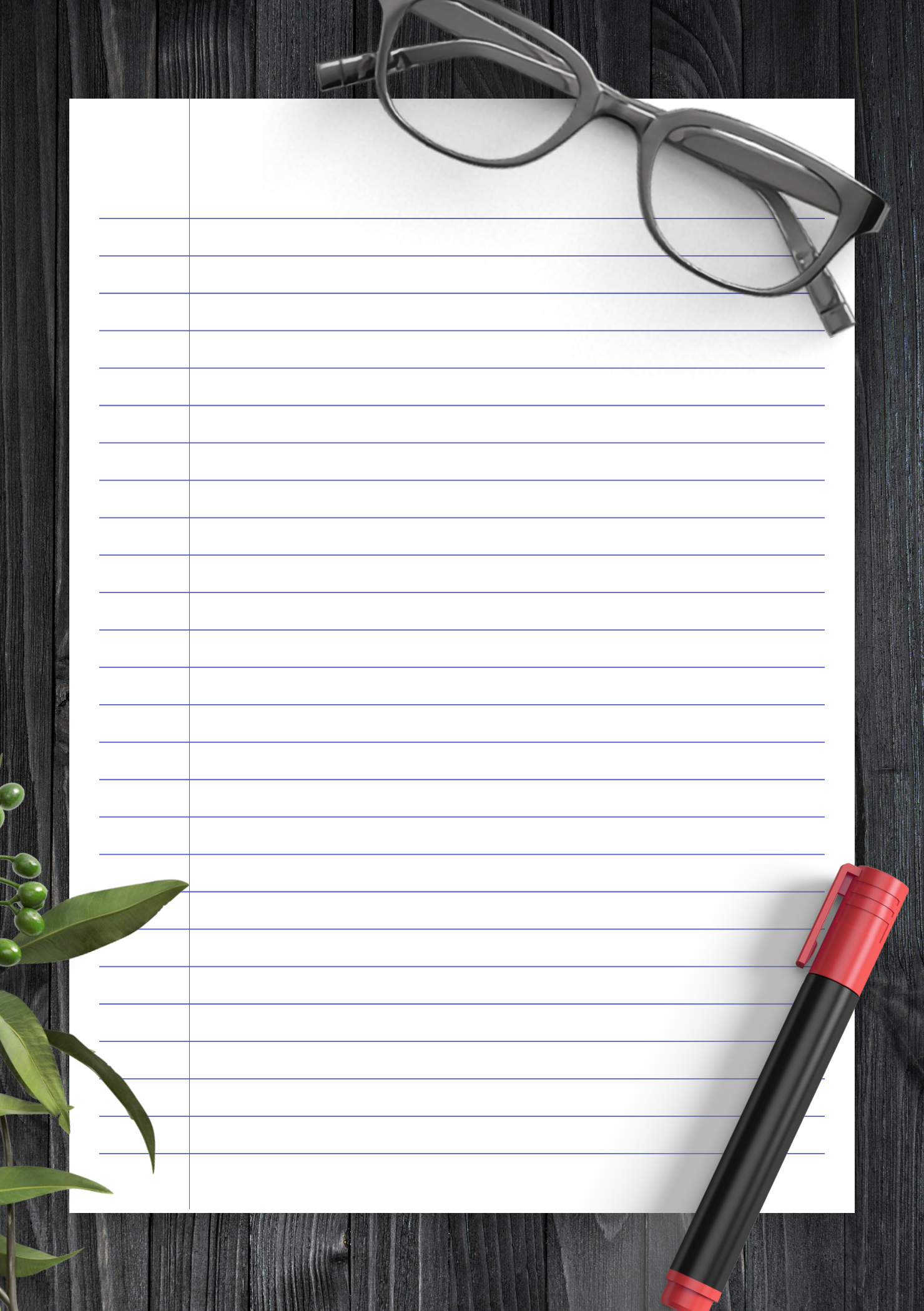 Download Printable Printable Lined Paper College Ruled 7 1mm Blue PDF