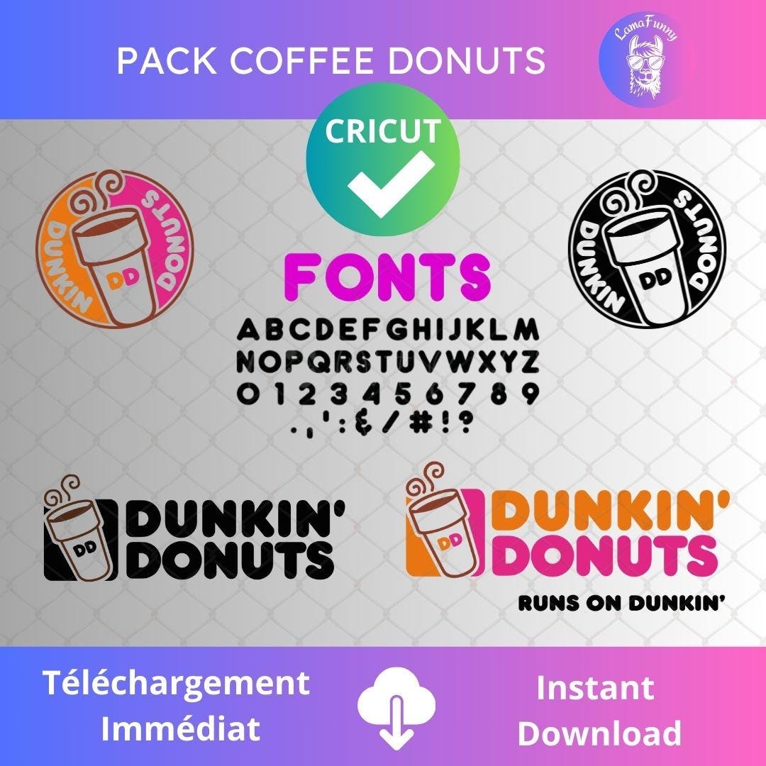 Download Template Dunkin Donuts Coffee Svg Dunkin Donuts Png Dunkin Logo Svg For Cricut Digital Files Digital Download SVG PNG Etsy