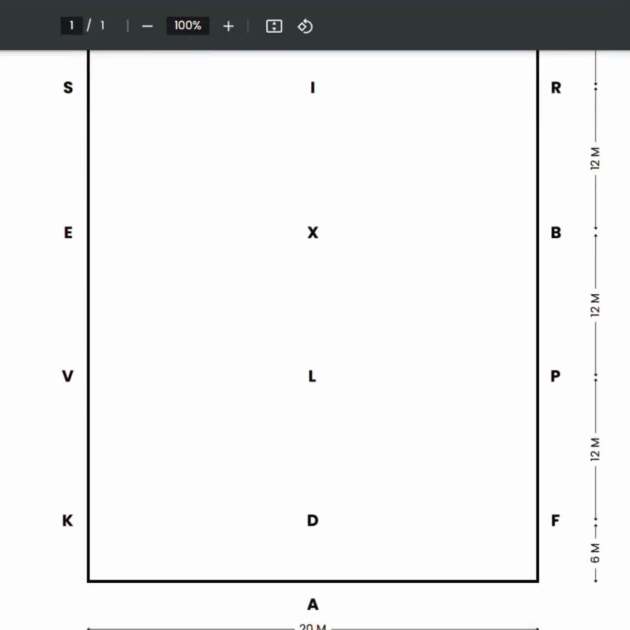 Dressage Arena Layout Printable Equestrian Template 60 X 20 M 40 X 20 M Equine Dressage Arena Diagram Letter Size PDF Etsy