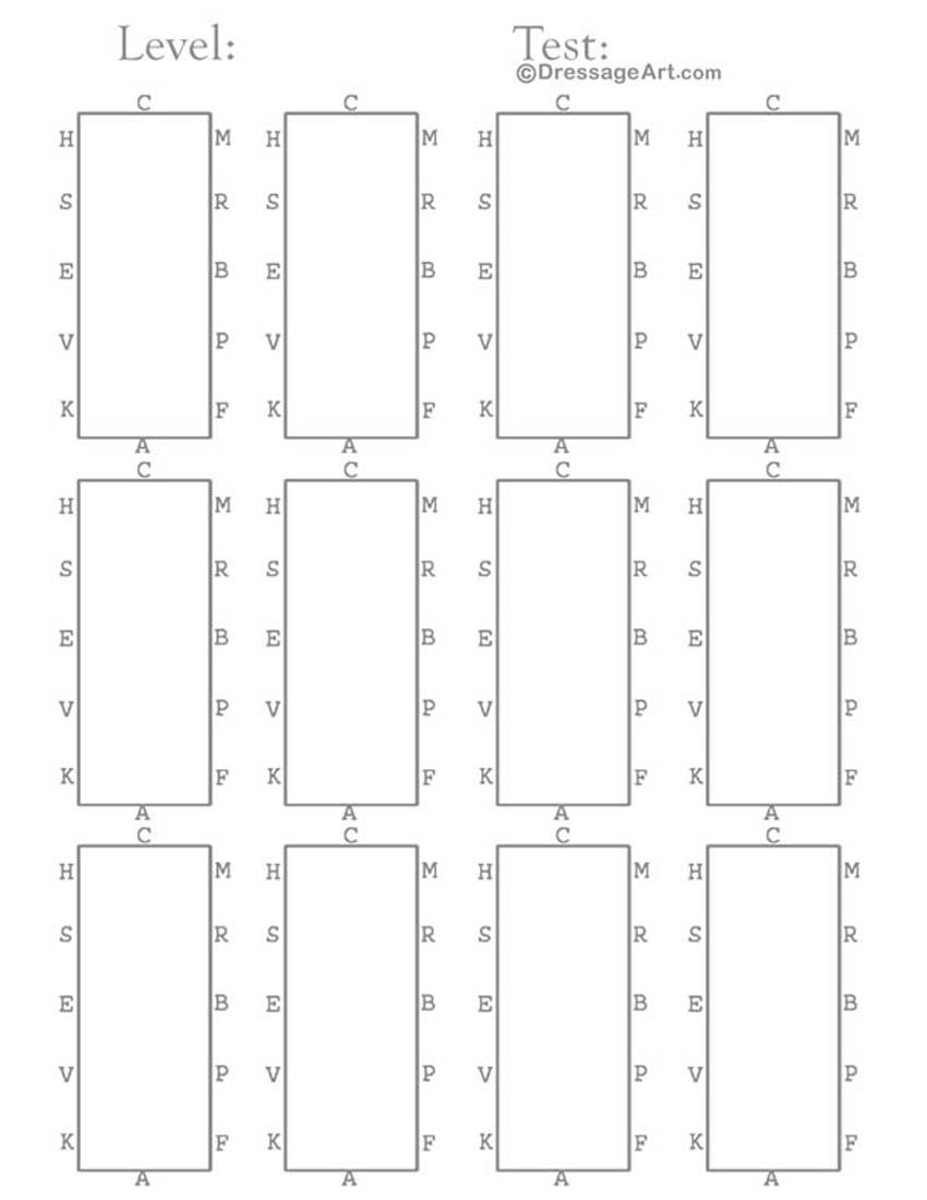 Dressage Test Practice Sheet It Always Helps Me To Draw Out Each Movement Of A Test In Order To Memorize The Pattern 