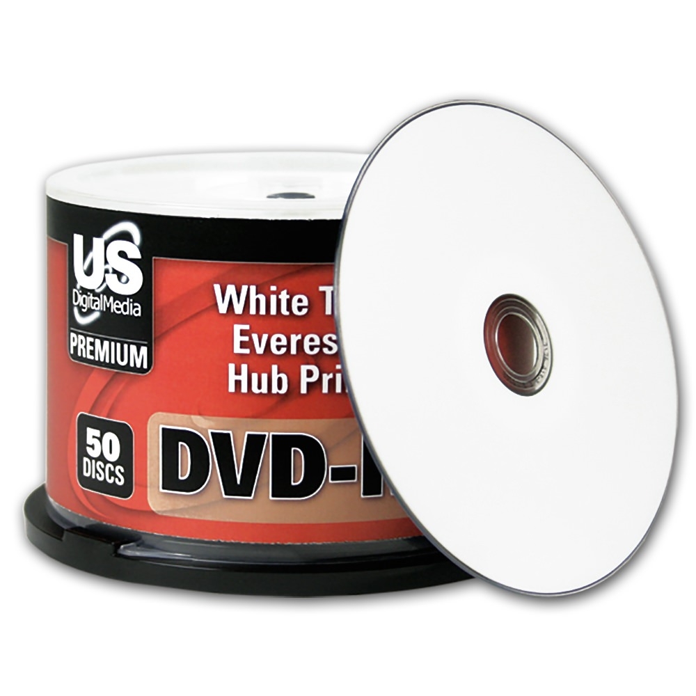 DVD R 16X White Thermal Hub Printable USDM Premium CDROM2GO