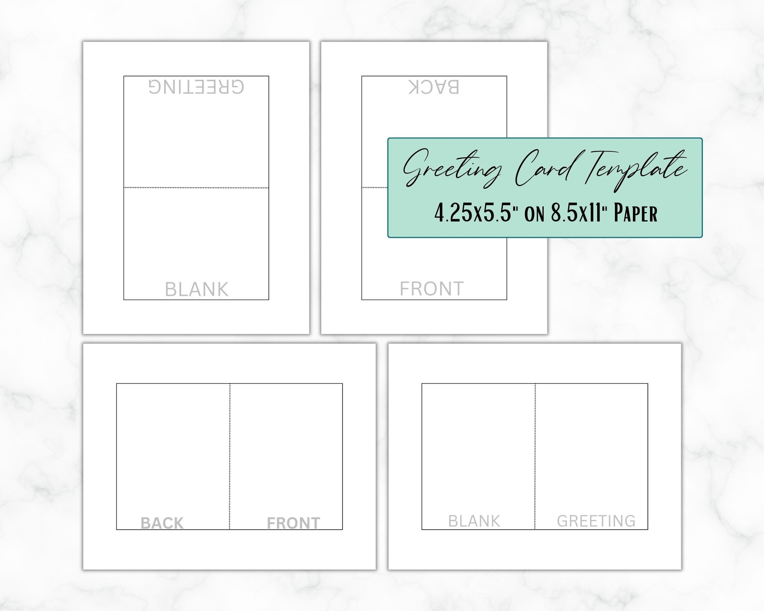 Blank Flat Holiday Printable Cards