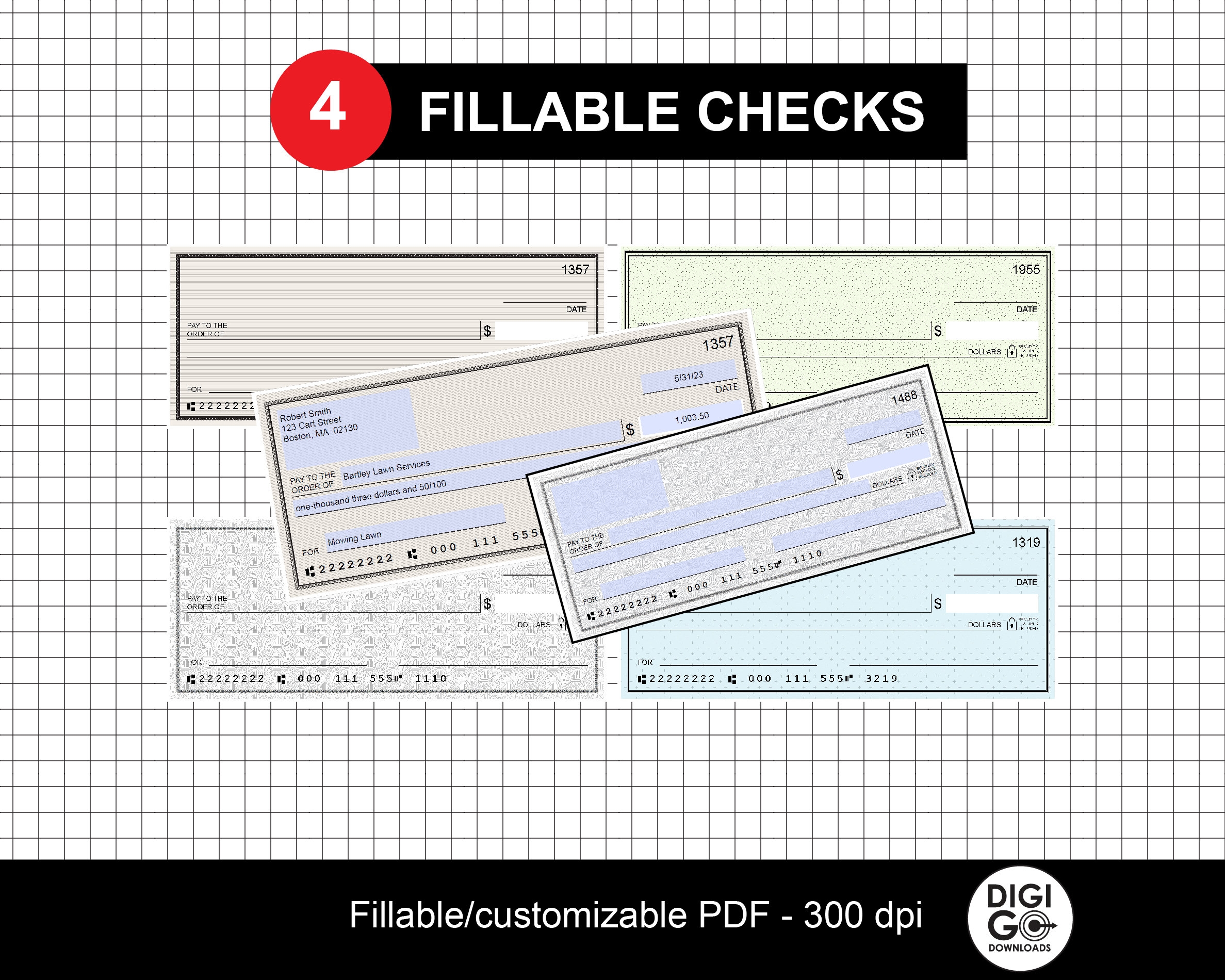 Editable Check Template Blank Check Template Manifestation Check Template Editable Blank Checks Printable Checks Bank Check Etsy
