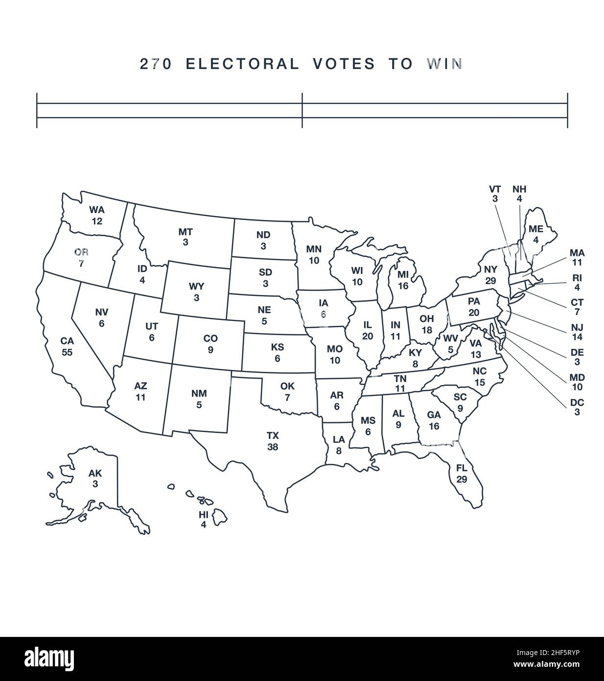 Electoral College Map Cut Out Stock Images Pictures Alamy