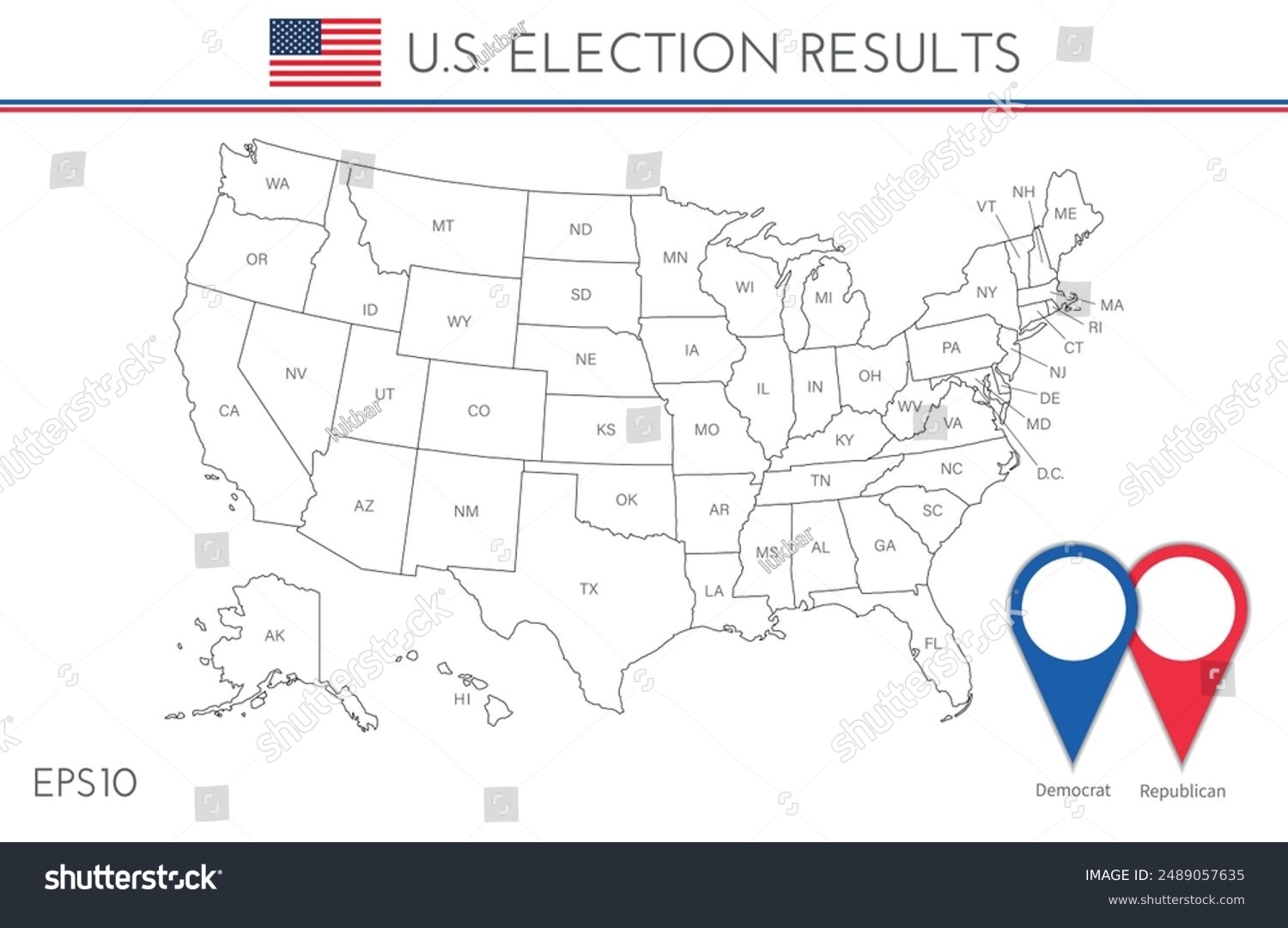 Electoral College Map Over 90 Royalty Free Licensable Stock Illustrations Drawings Shutterstock