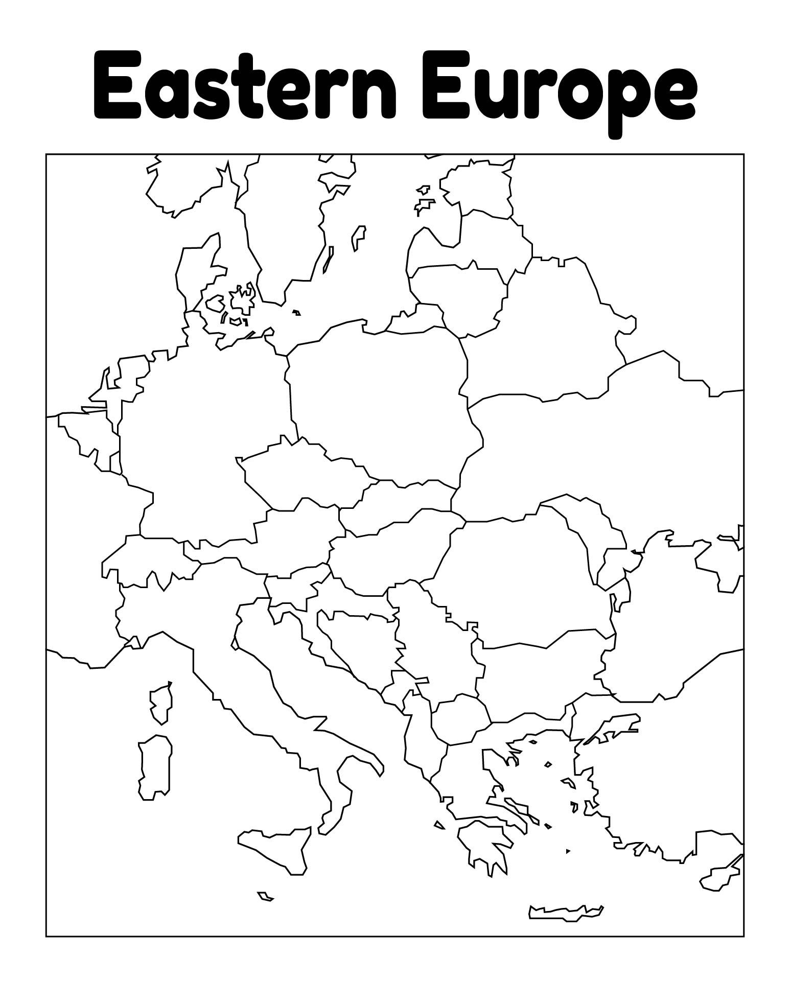 Map Of Europe Blank Printable