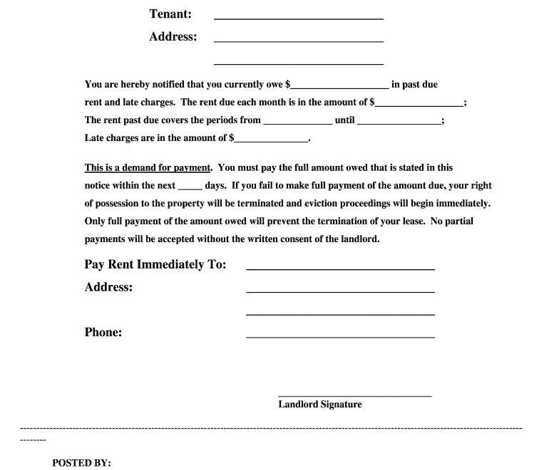 Eviction Notice Template Pa Fill Online Printable Fillable Blank PdfFiller