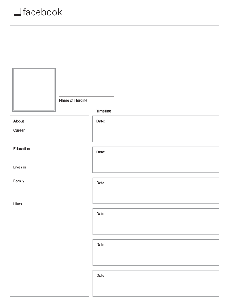 Facebook Profile Template Fill Online Printable Fillable Blank PdfFiller