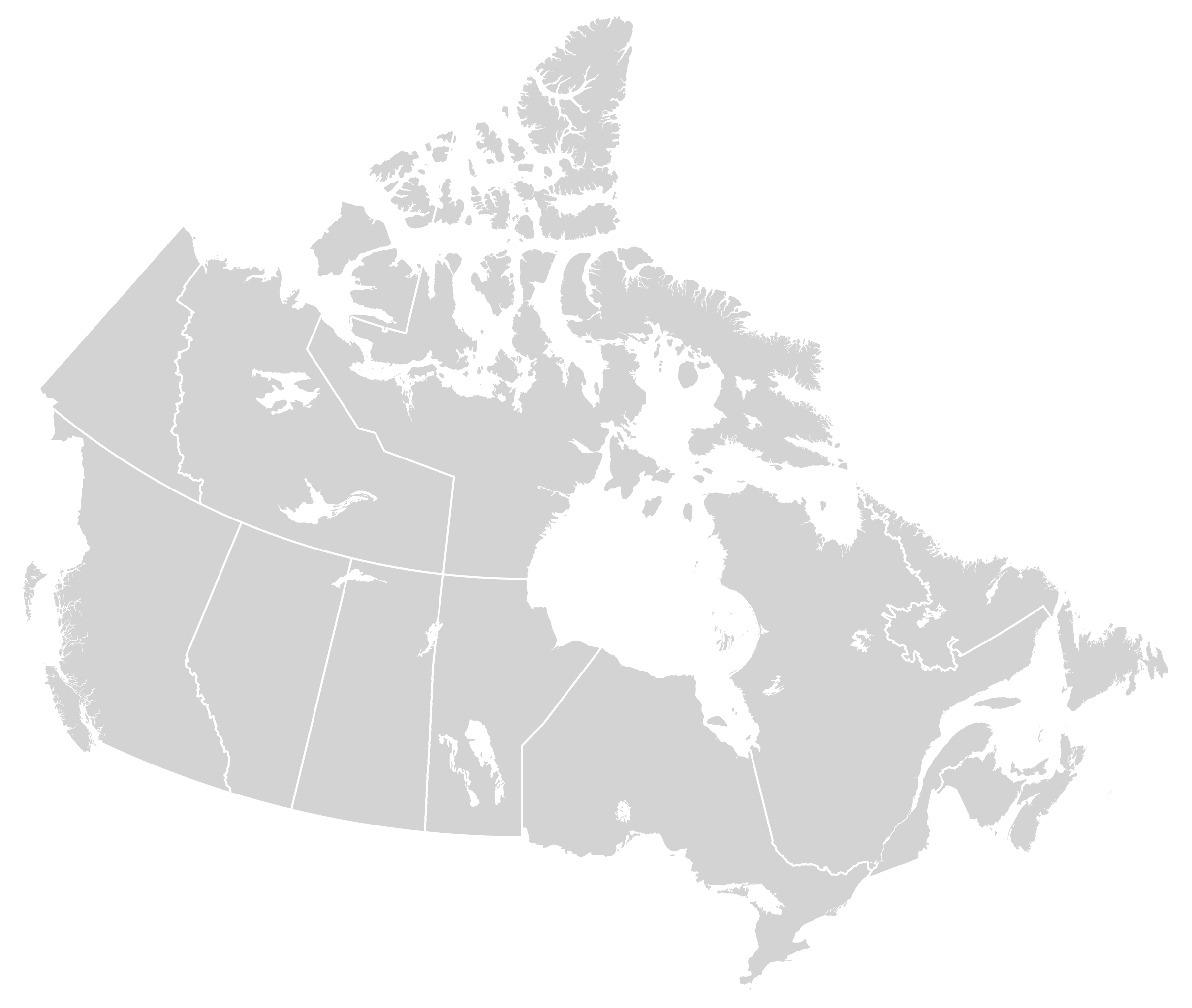 Blank Map Of Canada Printable