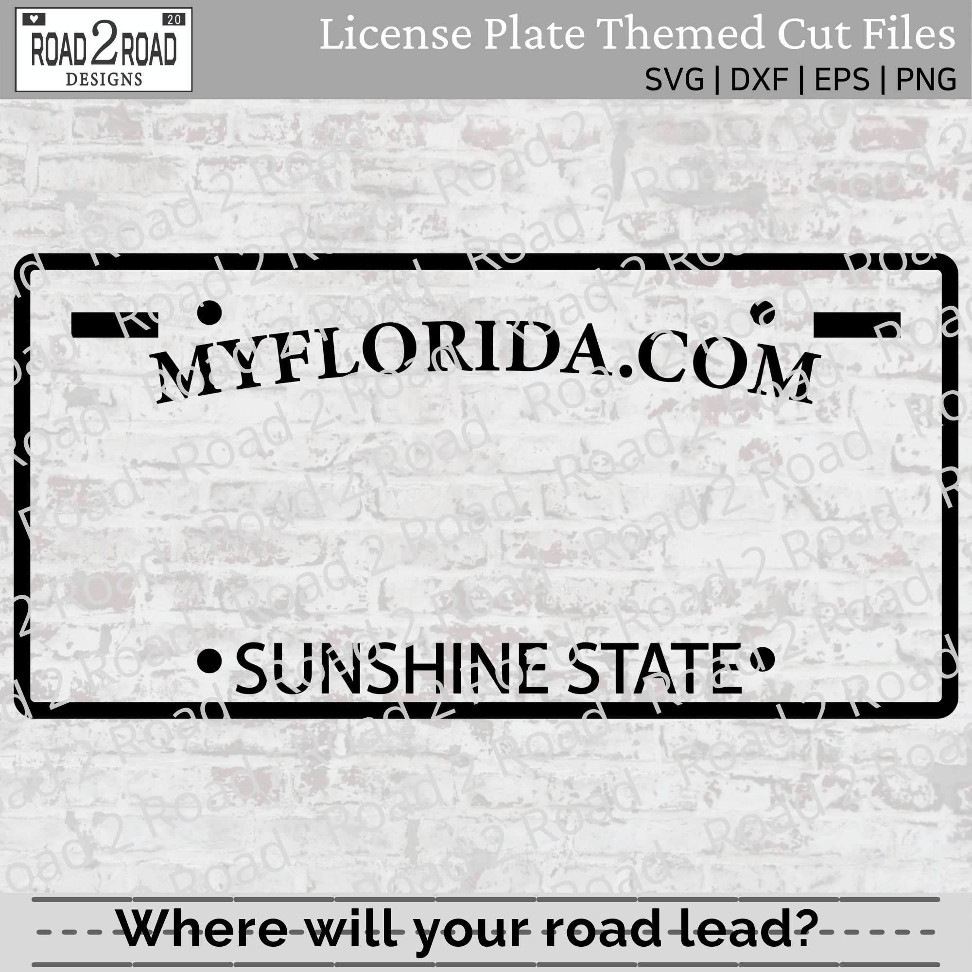Florida Blank License Plate SVG Florida Customizable Download Cut File Custom Pillow Or T shirt Design DXS File For Silhouette Etsy