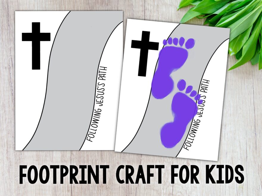 Following Jesuss Path Footprint Craft For Kids Lent Sunday School Digital Download Printable Craft Etsy Ireland
