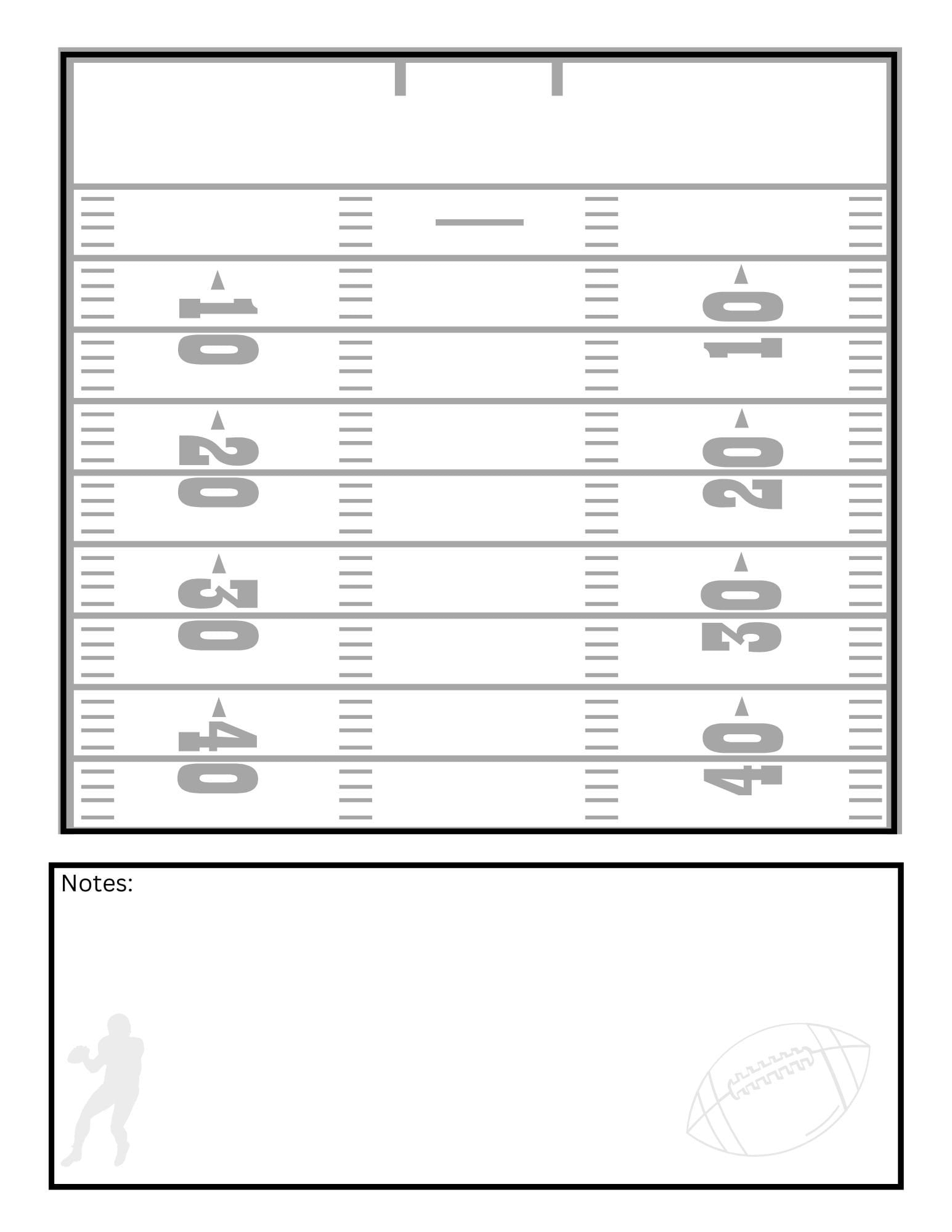 Printable Football Field Blank Part